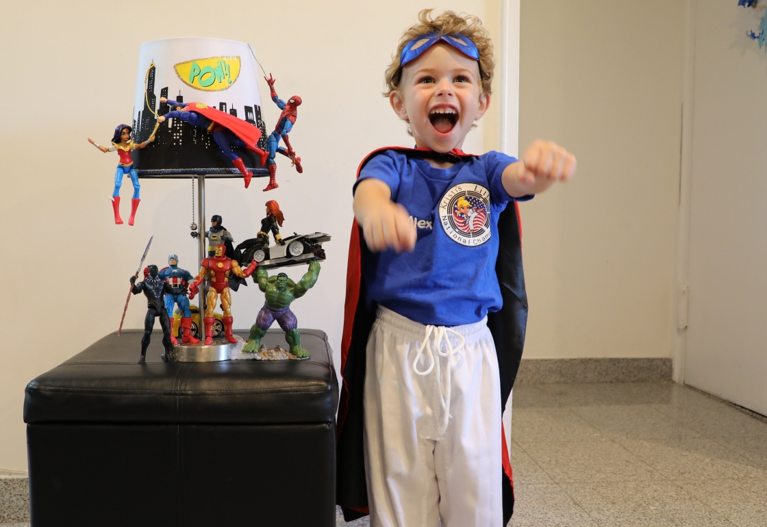 DIY Mommy Hack Toddler Superhero Lamp